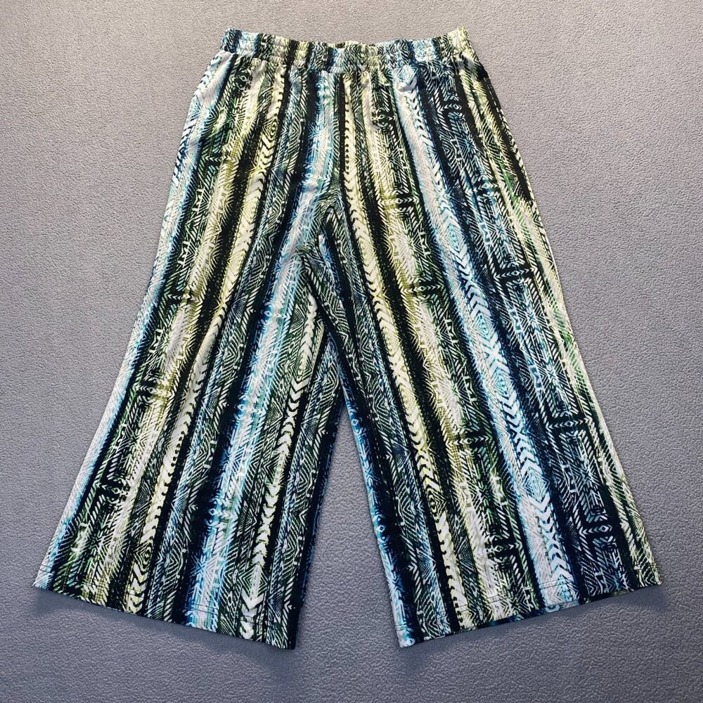 ZAC & RACHEL Palazzo ounge‎ Pants Size Large Multicolor Stretch,Elastic Waist